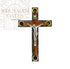 Catholic Mother Of Pearl Crucifix Olive Wood Cross
